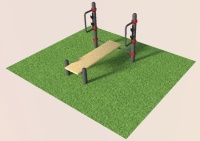 Спортивный workout комплекс скамья и упоры под штангу BW-7008